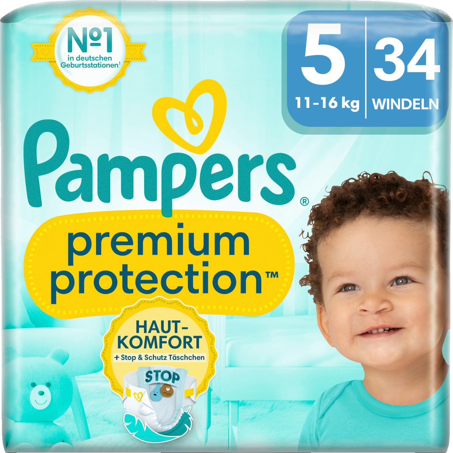 Pampers Premium Protection Gr.5 Junior 11-16kg (34 STK) Sparpack