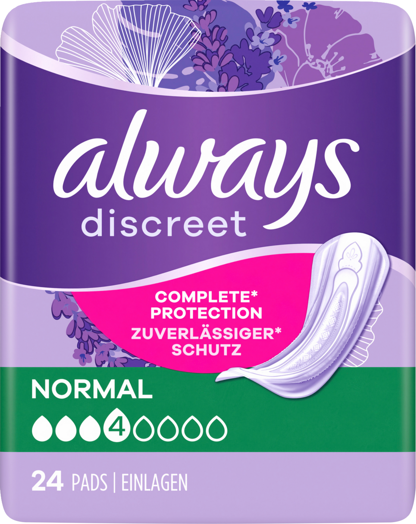 Always Discreet Inkontinenz-Einlagen Normal (96 STK) Monatspaket