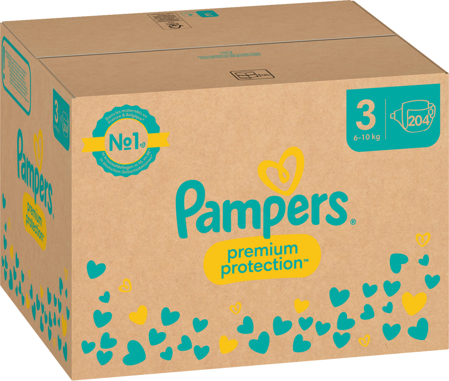 Pampers Premium Protection Gr.3 Midi 6-10kg (204 STK) Monatsbox