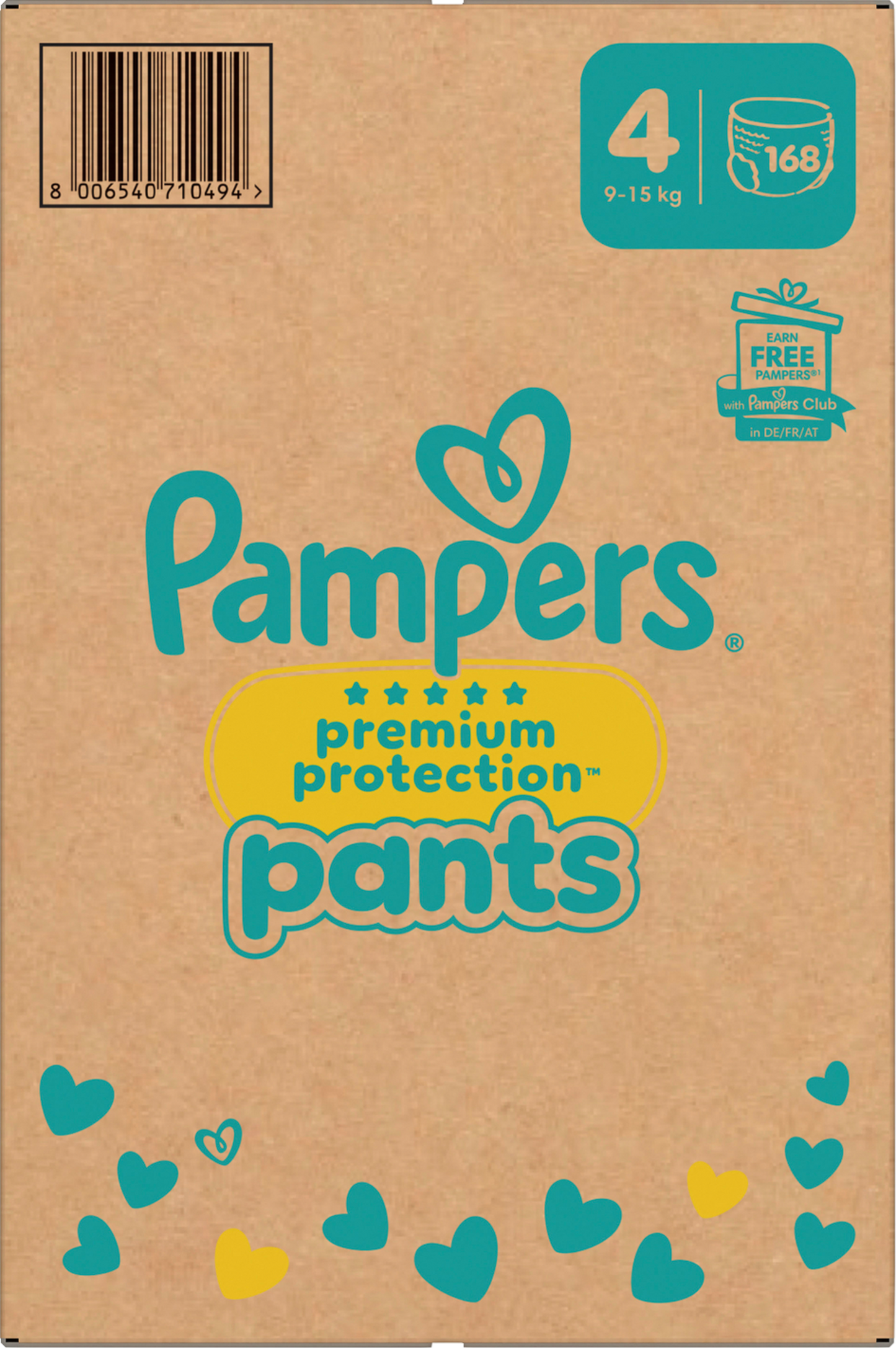 Pampers Premium Protection Pants Gr.4 Maxi 9-15kg (168 STK) Monatsbox