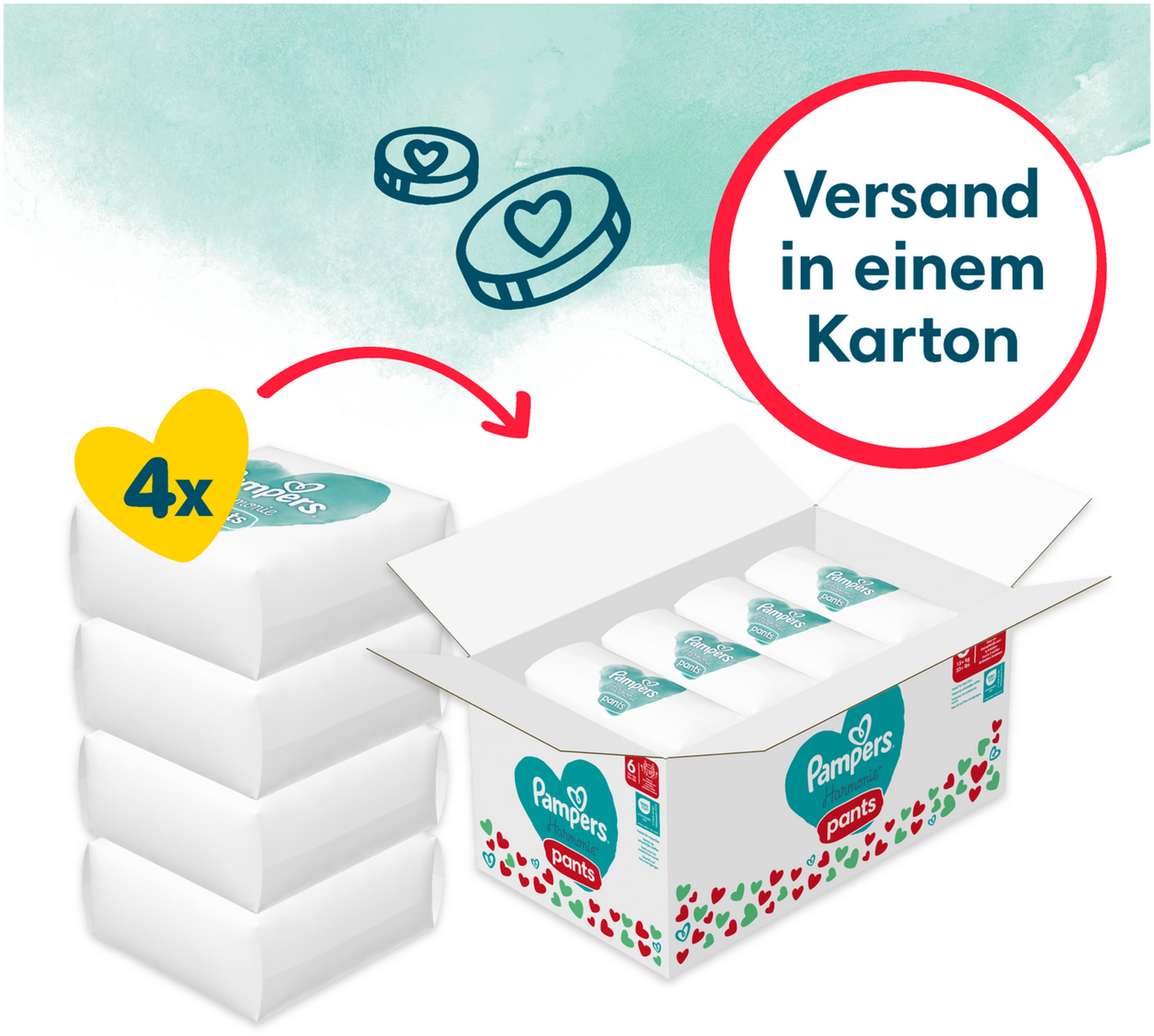 Pampers Harmonie Pants Gr. 6 Extra Large 15+kg (132 STK) Monatsbox