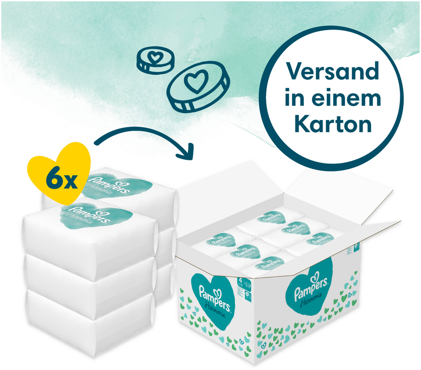Pampers Harmonie Gr. 4 Maxi 9-14kg (3x174 STK) AKTION 3 Monatsboxen