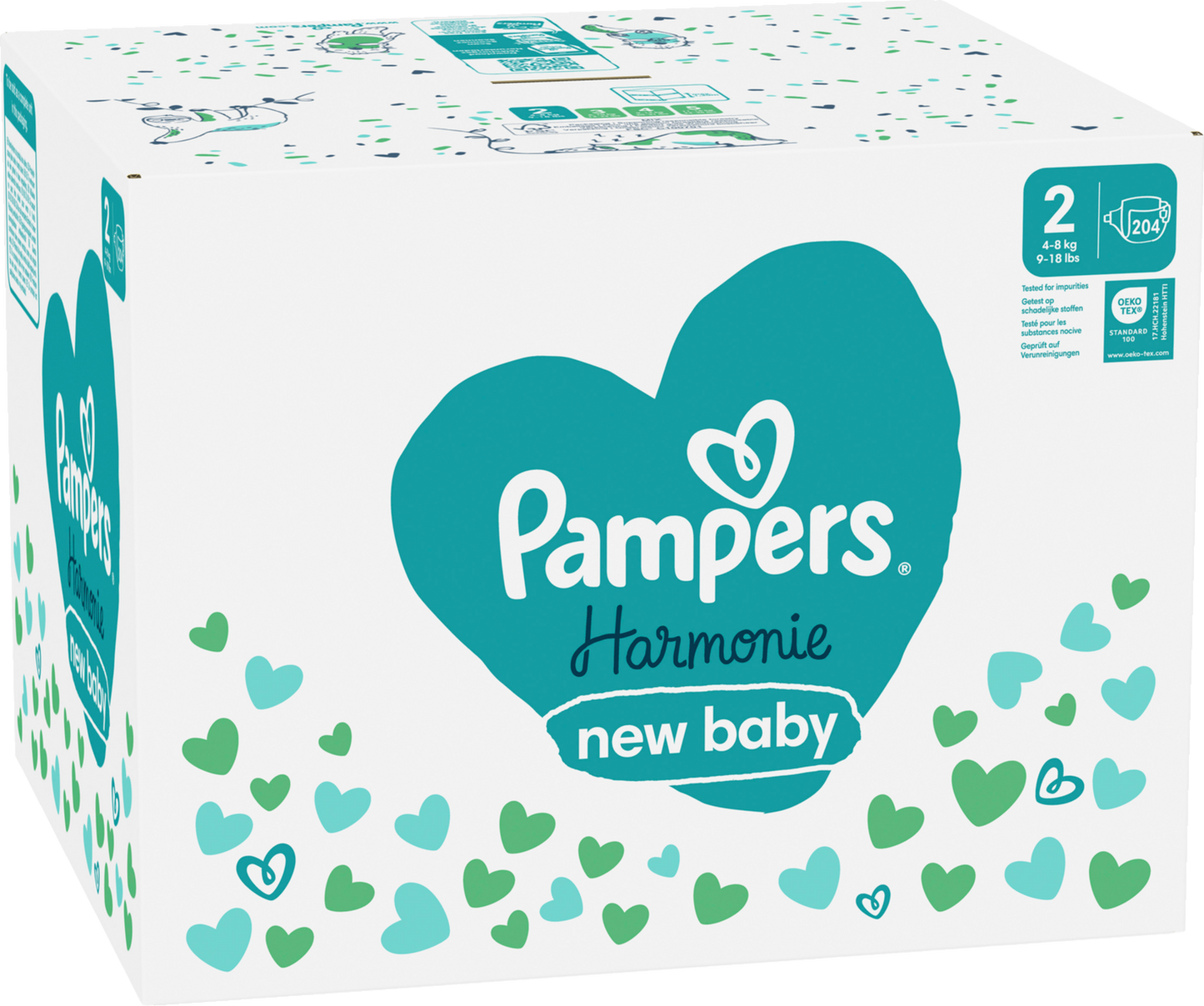 Pampers Harmonie Gr. 2 Mini 4-8kg (204 STK) Monatsbox