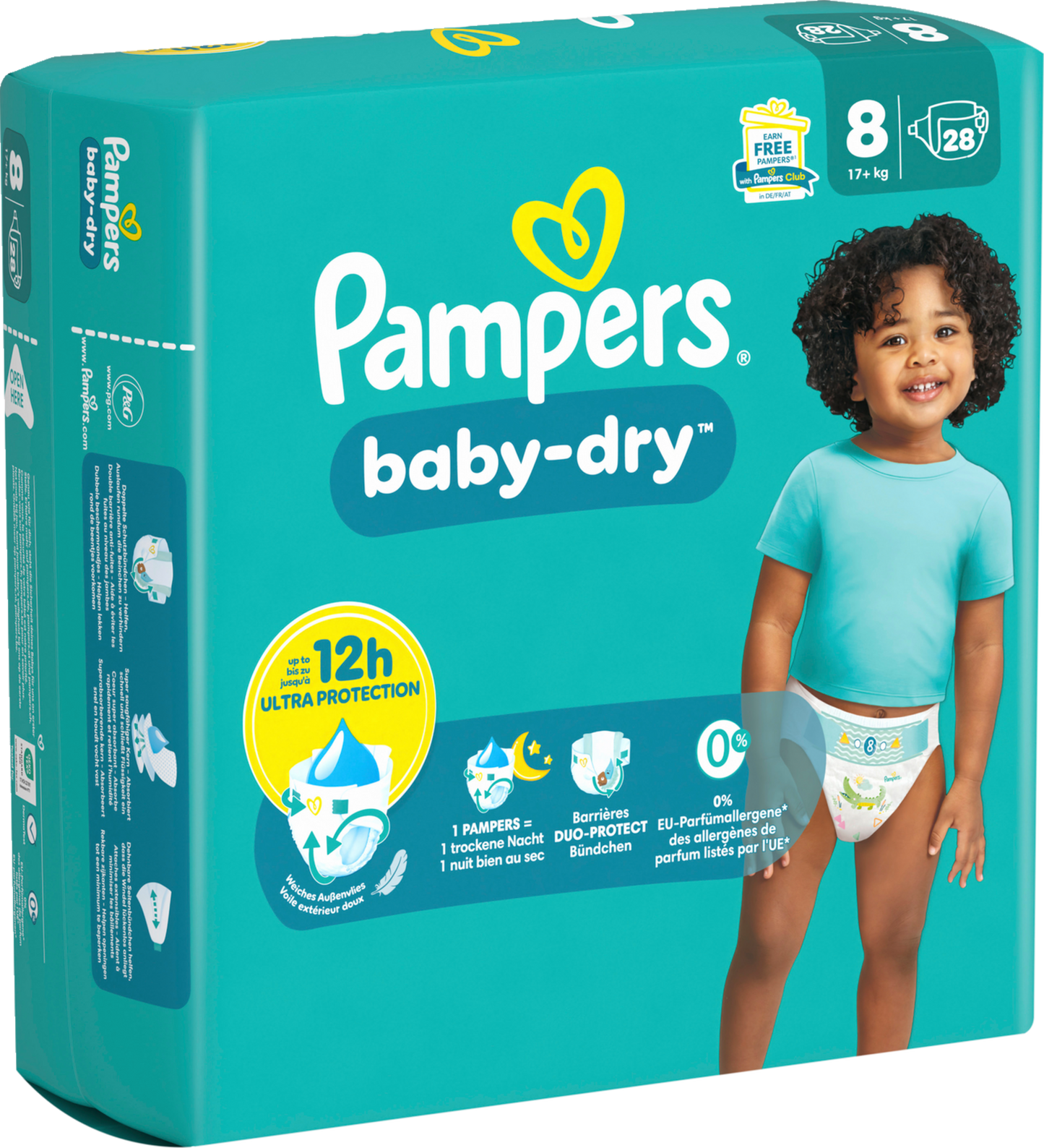 Pampers Baby-Dry Gr. 8 Extra Large Plus 17+kg (28 STK) Sparpack