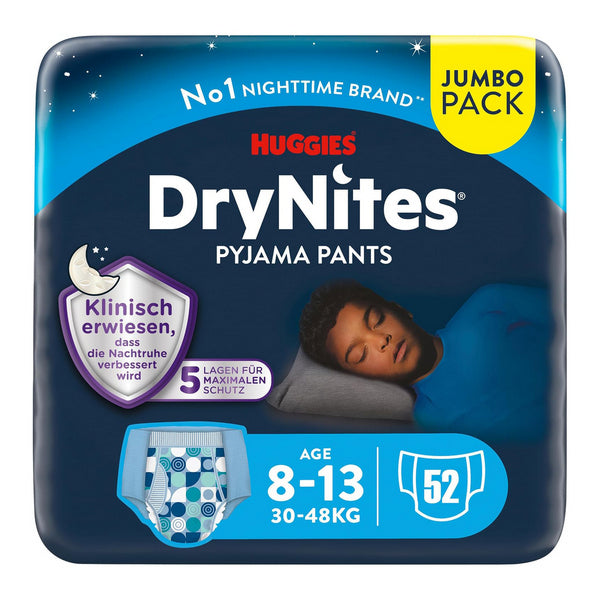 Huggies DryNites® Pyjama Pants Boy 8-13 Jahre (30-48 kg) Jumbopack (4x13 STK)