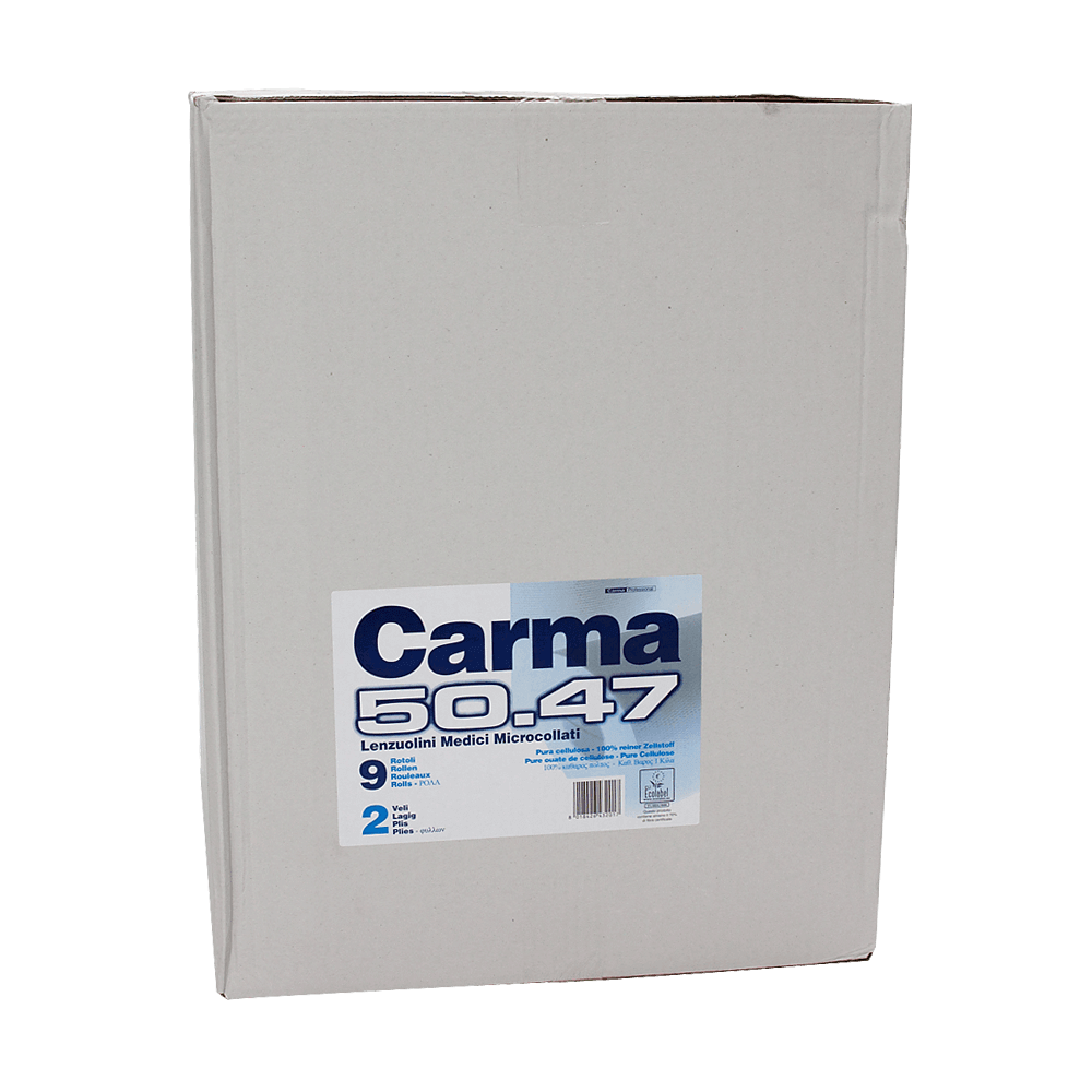 Wickelkrepp-Ärzterolle 50cm x 50lfm 2-lagig 100% Zellstoff (9er Pack)