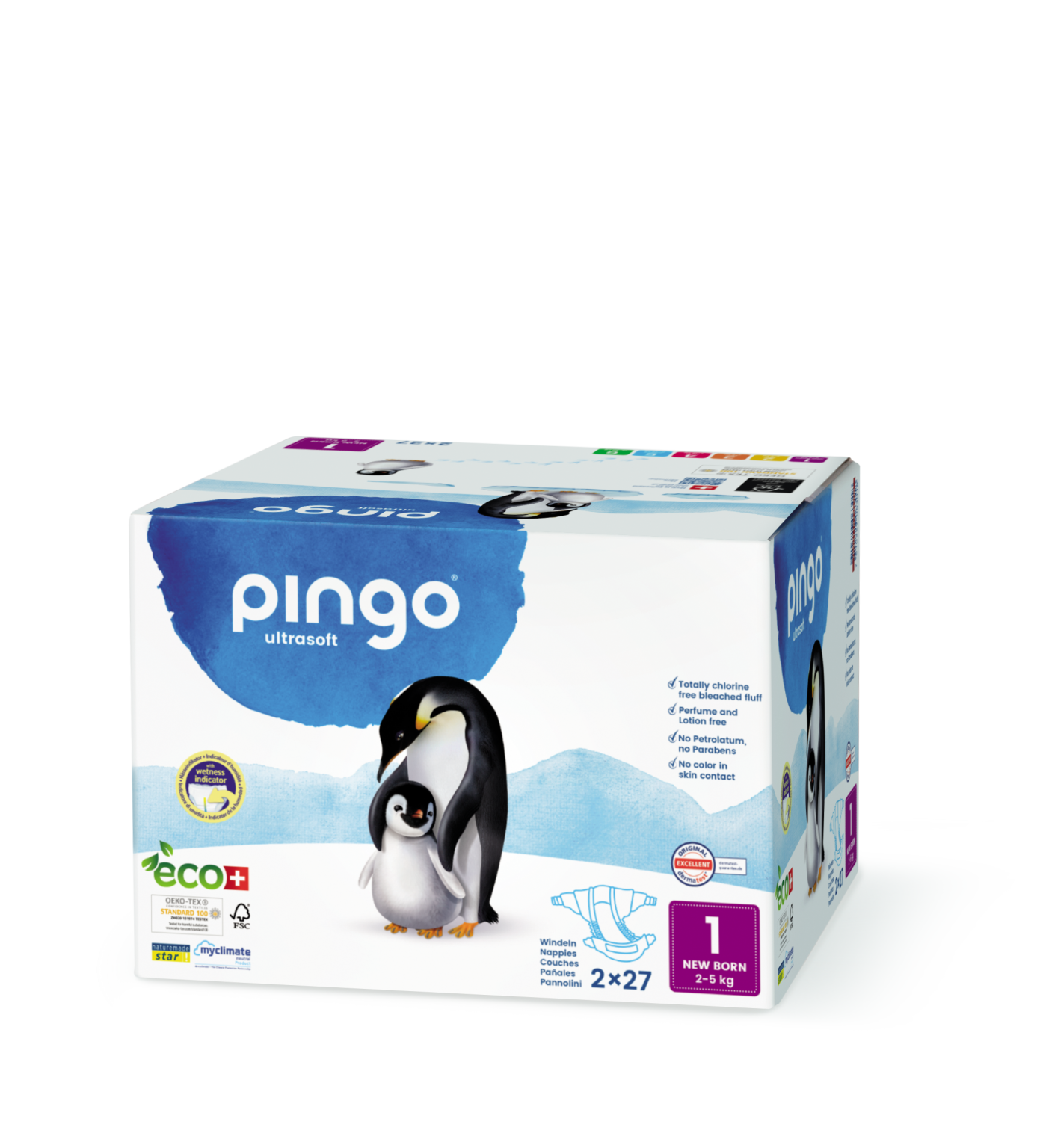 Pingo Gr. 1 Newborn (2-5 kg) Karton (2 x 27 STK)