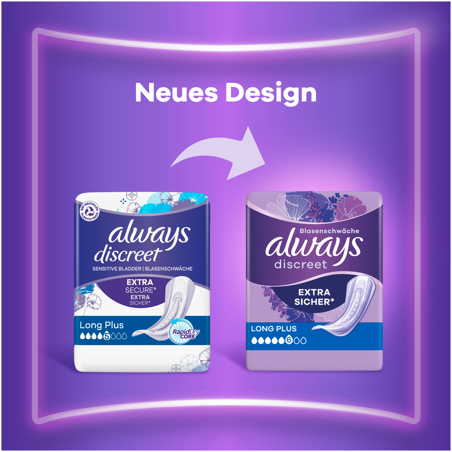Always Discreet Inkontinenz-Einlagen Long Plus (64 STK) Monatspaket