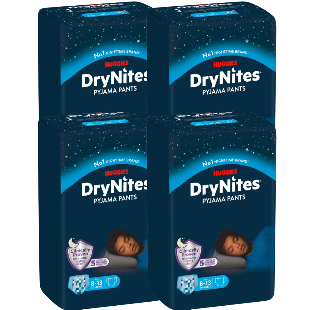 Huggies DryNites® Pyjama Pants Boy 8-13 Jahre (30-48 kg) Jumbopack (4x13 STK)