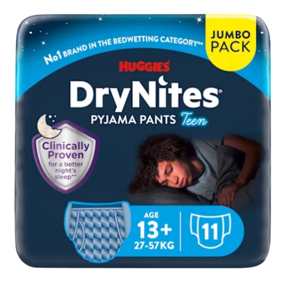 Huggies DryNites® Pyjama Pants Boy +13 Jahre (27-57 kg) Jumbopack (3x11 STK)
