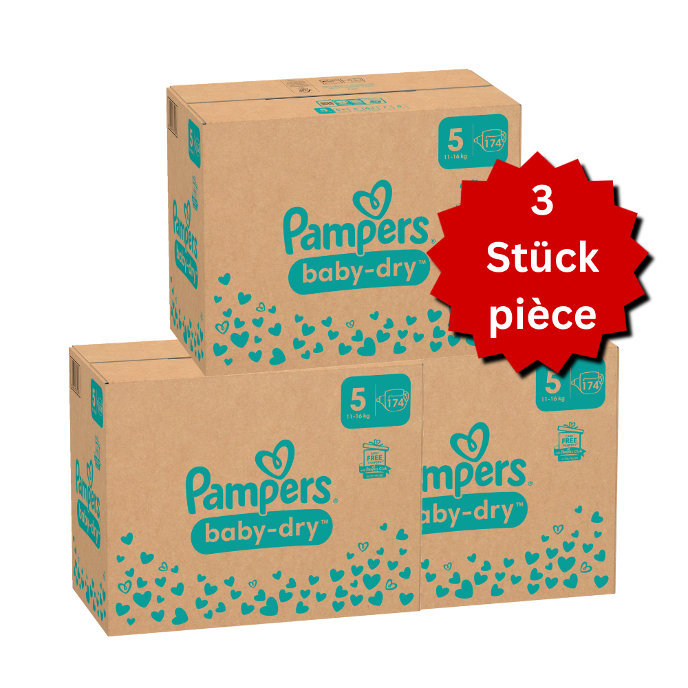 Pampers Baby-Dry Gr.5 Junior 11-16kg (3x174 STK) AKTION 3 Monatsboxen