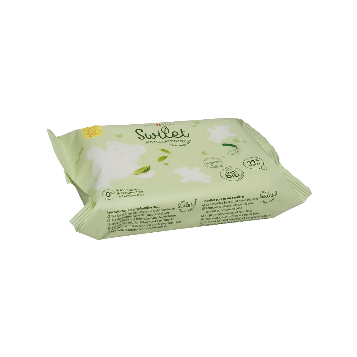 Swilet Feuchttücher Bio TRAVELLER (20 STK)