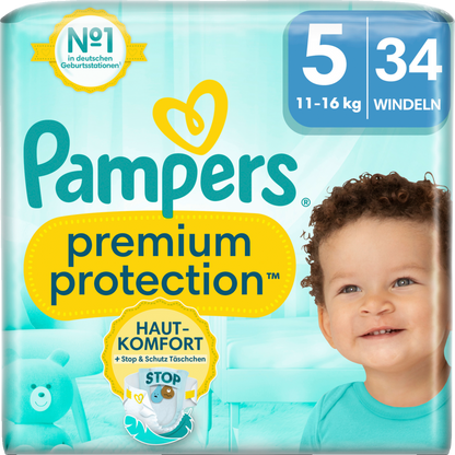 Pampers Premium Protection Gr.5 Junior 11-16kg (34 STK) Sparpack