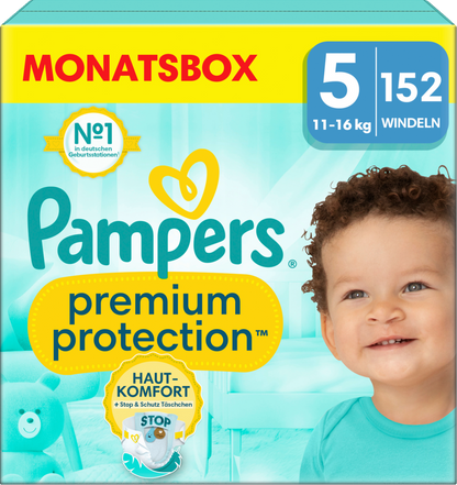 Pampers Premium Protection Gr.5  Junior 11-16kg (152 STK) Monatsbox