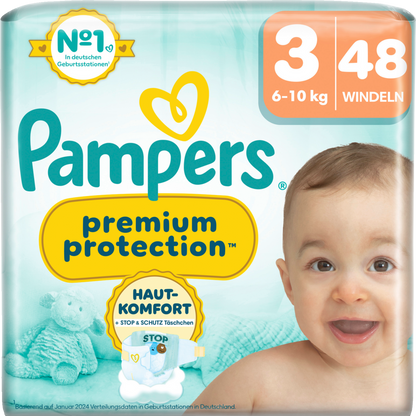 Pampers Premium Protection Gr.3 Midi 6-10kg (48 STK) Sparpack