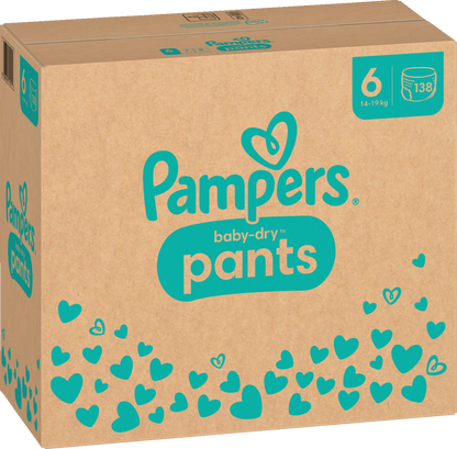 Pampers Baby-Dry PANTS Gr. 6 XL 14-19kg (138 STK) Monatsbox