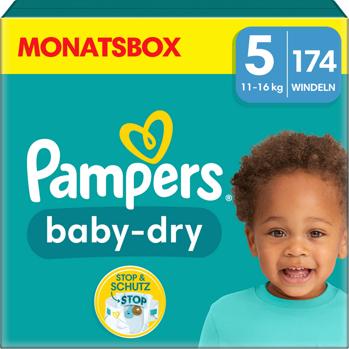 AKTION Pampers Baby Dry Monatsbox Gr. 5 + Sangenic-Windeleimer