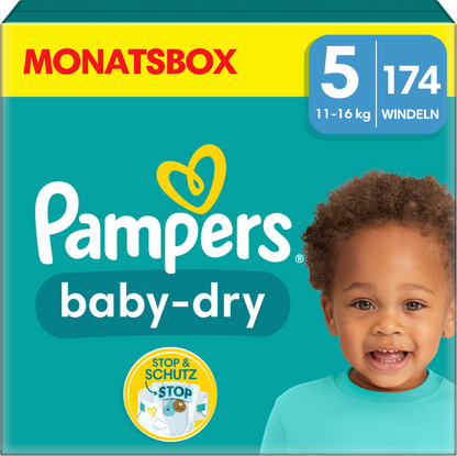 AKTION Pampers Baby Dry Monatsbox Gr. 5 + Sangenic-Windeleimer