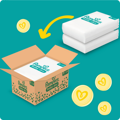 AKTION Pampers Baby Dry Monatsbox Gr. 6 + Sangenic-Windeleimer