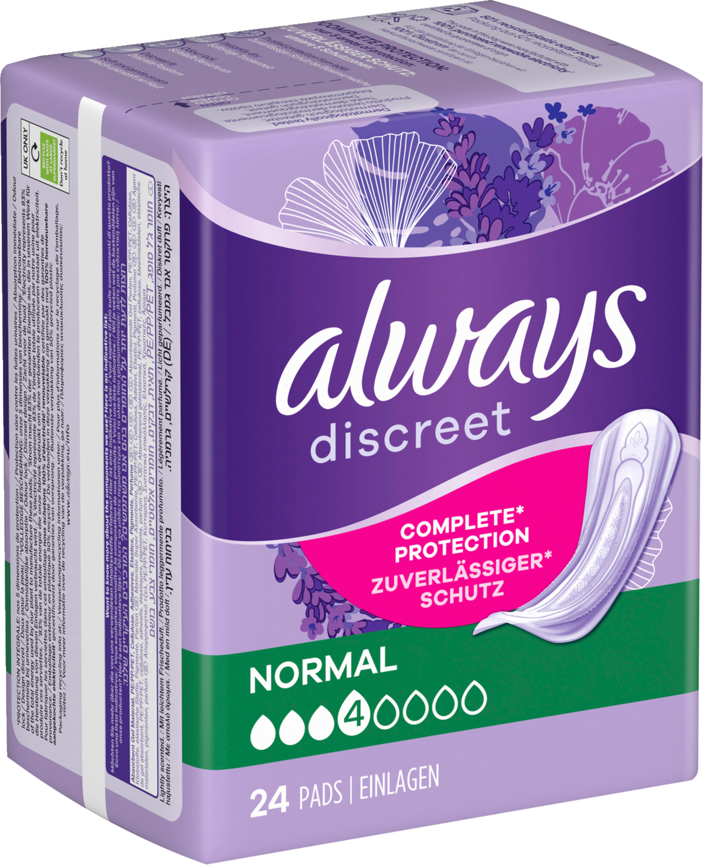 Always Discreet Inkontinenz-Einlagen Normal (96 STK) Monatspaket
