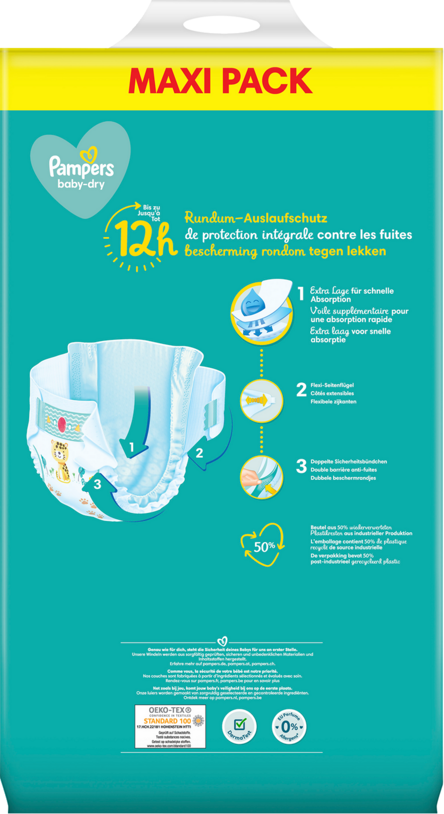 Pampers Baby-Dry Gr.3 Midi 6-10kg (124 STK) Maxi Pack