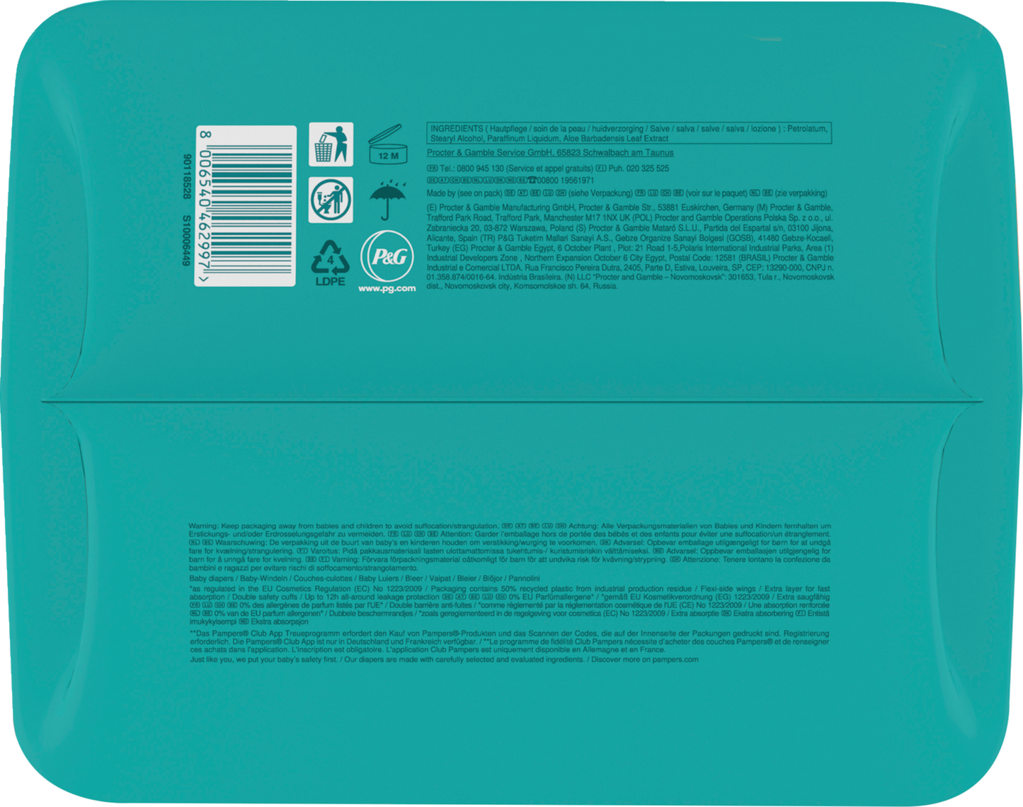 Pampers Baby-Dry Gr.3 Midi 6-10kg (124 STK) Maxi Pack