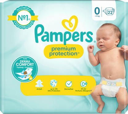 Pampers Premium Protection Gr.0 Micro <3kg  (22 STK) Tragepack