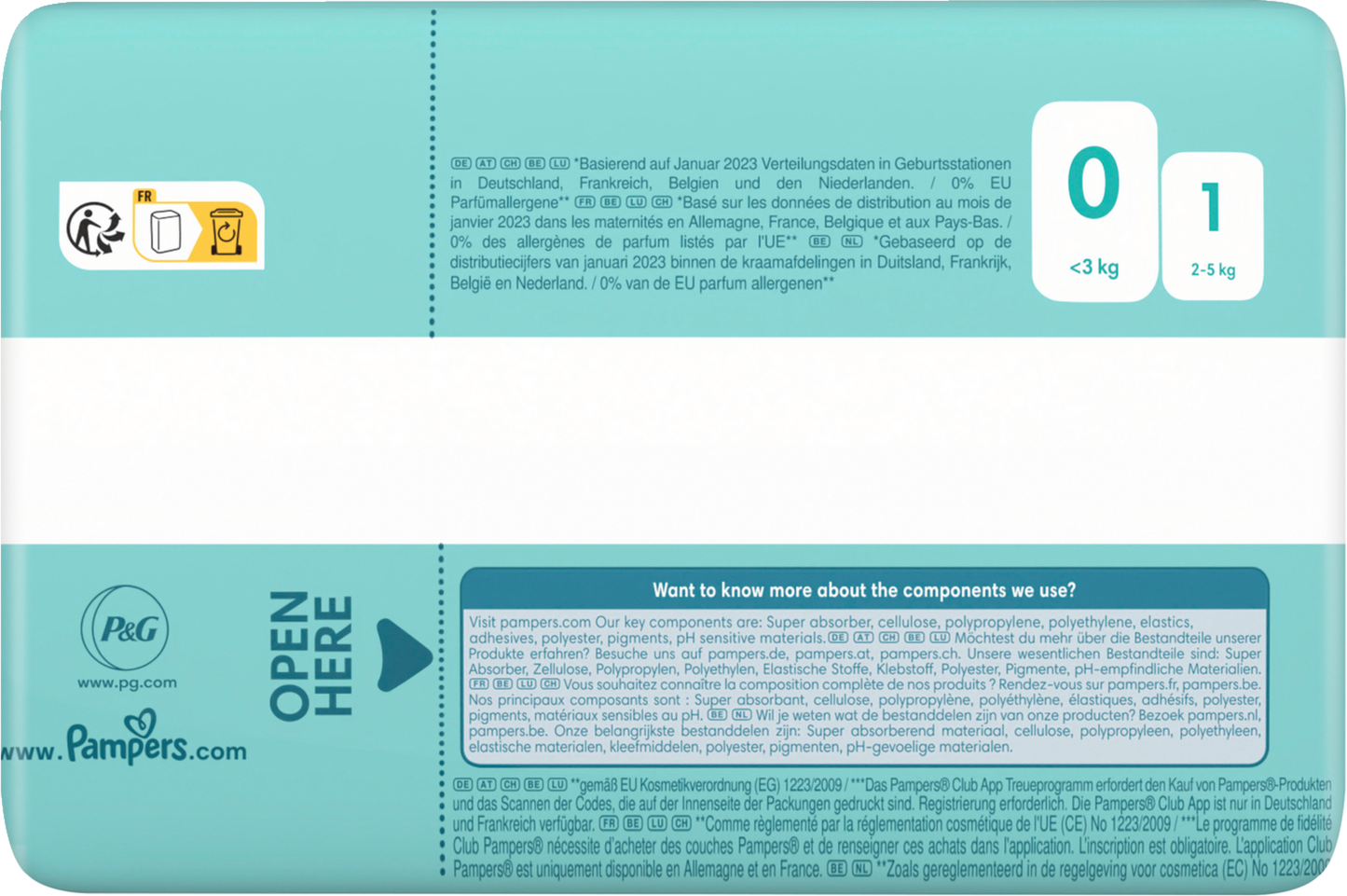 Pampers Premium Protection Gr.0 Micro <3kg  (22 STK) Tragepack