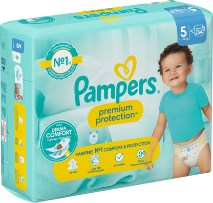 Pampers Premium Protection Gr.5 Junior 11-16kg (34 STK) Sparpack