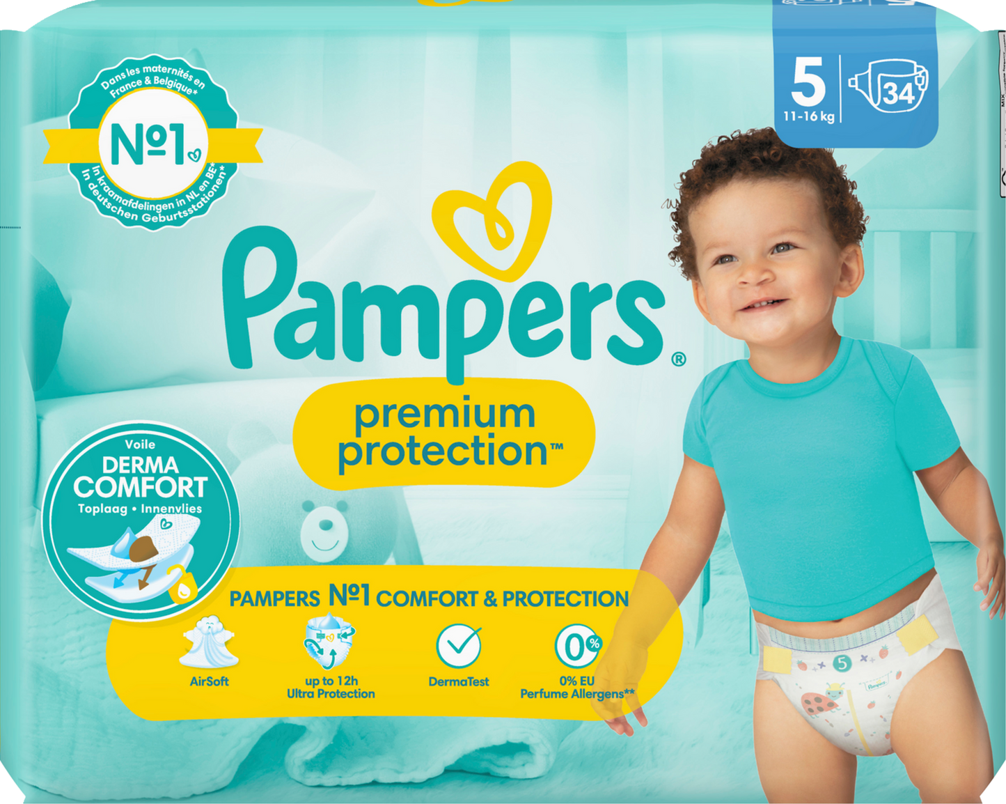 Pampers Premium Protection Gr.5 Junior 11-16kg (34 STK) Sparpack