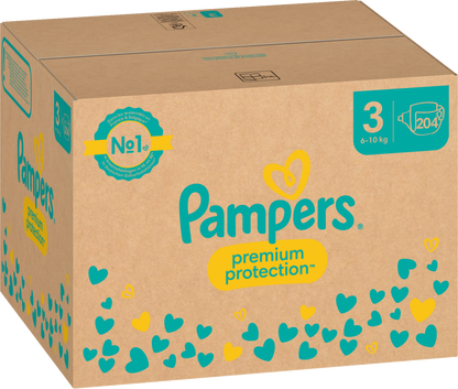 Pampers Premium Protection Gr.3 Midi 6-10kg (204 STK) Monatsbox