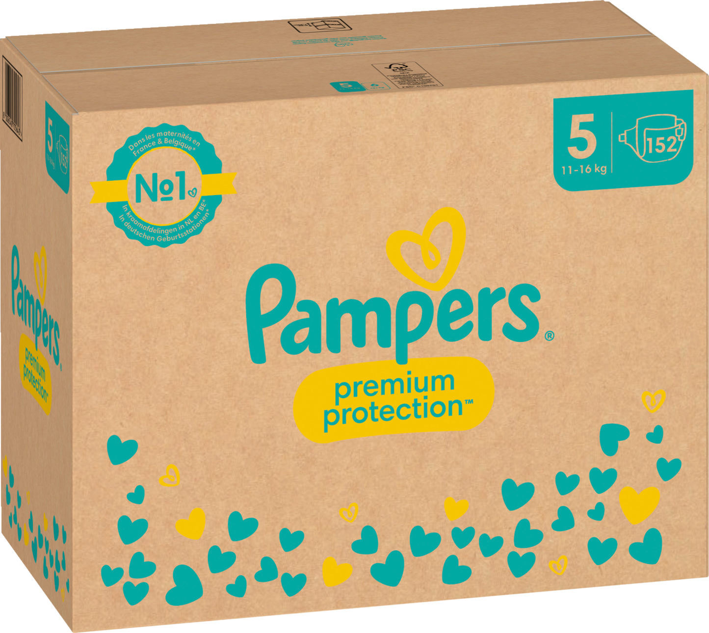 Pampers Premium Protection Gr.5  Junior 11-16kg (152 STK) Monatsbox