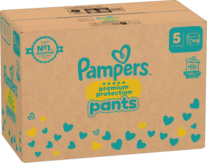 Pampers Premium Protection Pants Gr.5 Junior 12-17kg (144 STK) Monatsbox