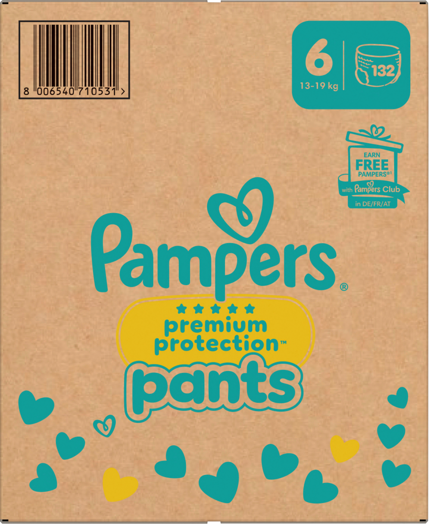 Pampers Premium Protection Pants Gr.6 Extra Large 13-19kg (132 STK) Monatsbox