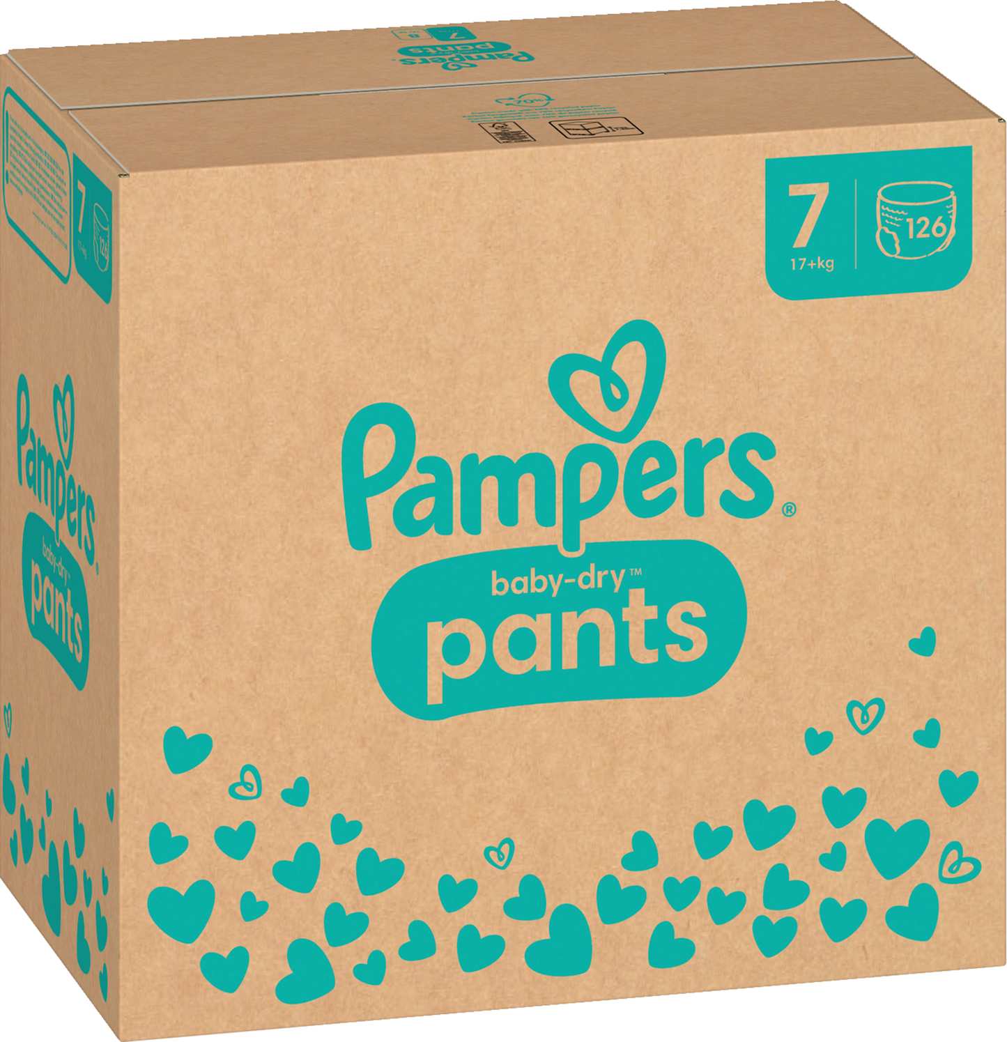 Pampers Baby-Dry PANTS Gr. 7 XXL +17kg (126 STK) Monatsbox