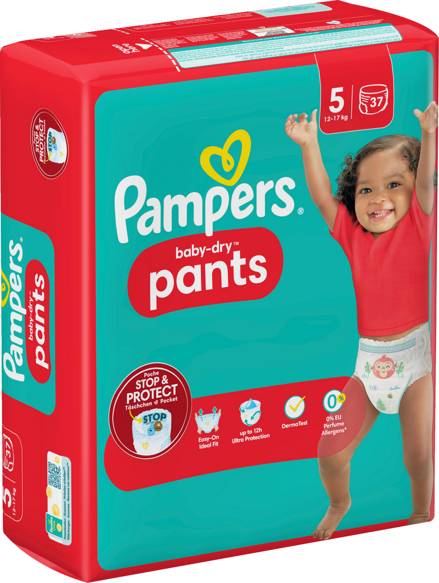 Pampers Baby-Dry PANTS Gr. 5 Junior 12-17kg (2 x 37 STK) Sparpack