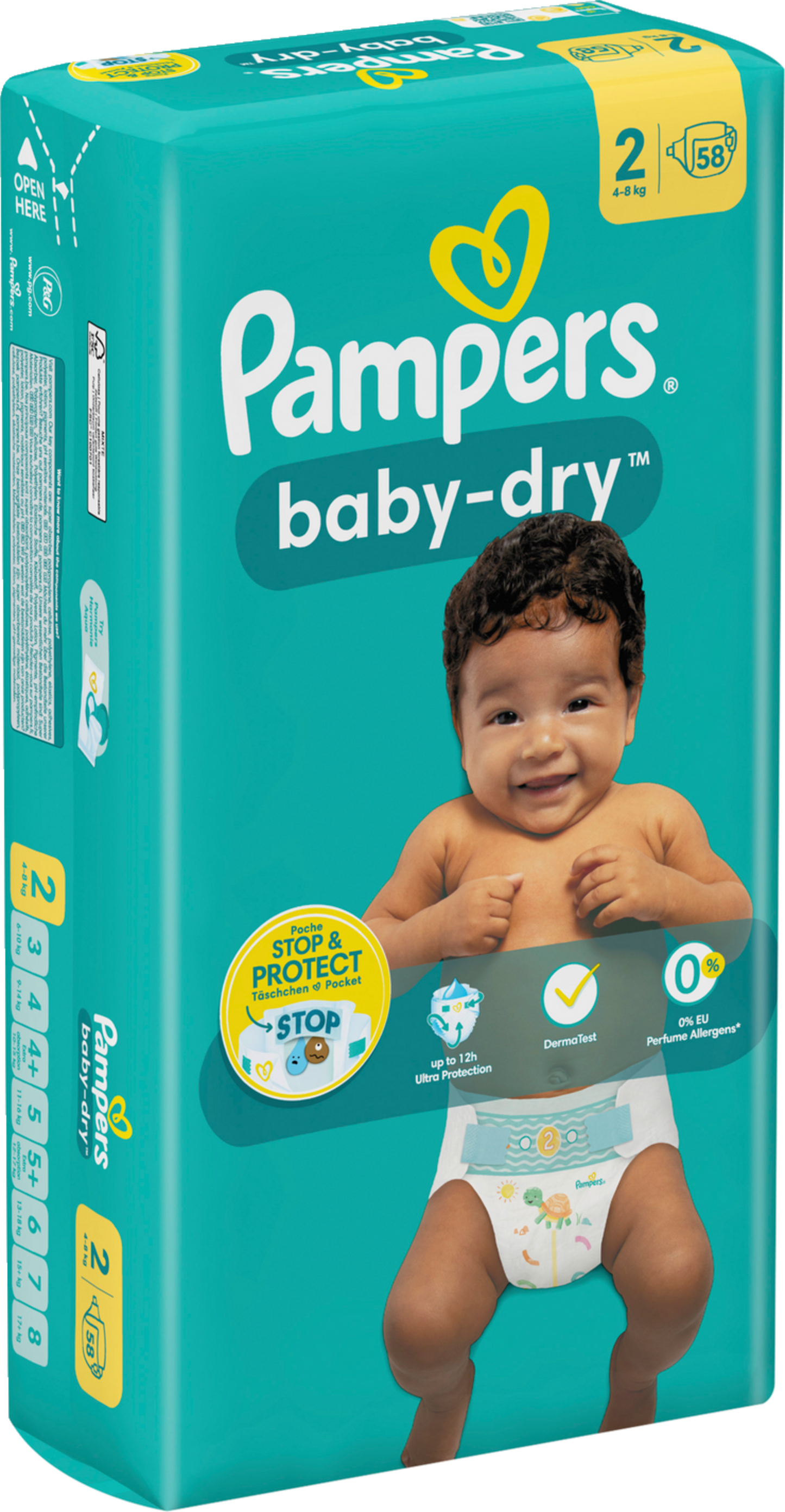 Pampers Baby-Dry Gr.2 Mini 4-8kg (58 STK) Sparpack
