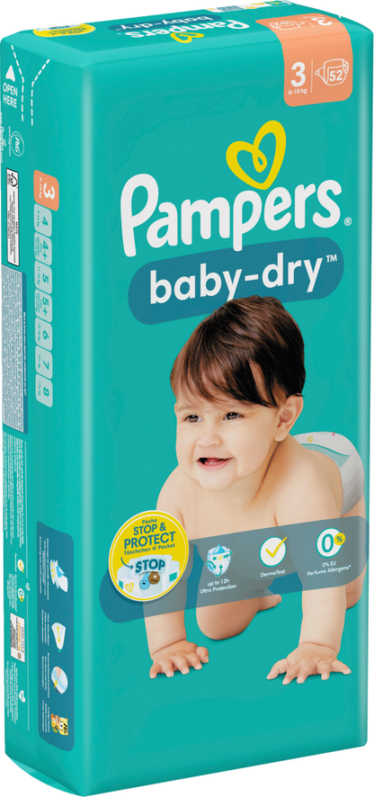 Pampers Baby-Dry Gr.3 Midi 6-10kg (52 STK) Sparpack