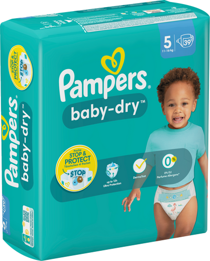 Pampers Baby-Dry Gr.5 Junior 11-16kg (39 STK) Sparpack