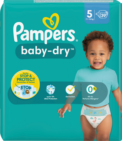 Pampers Baby-Dry Gr.5 Junior 11-16kg (39 STK) Sparpack