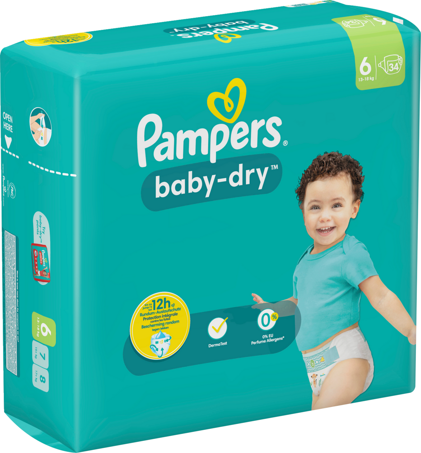 Pampers Baby-Dry Gr.6 Extra Large 13-18kg (34 STK) Sparpack
