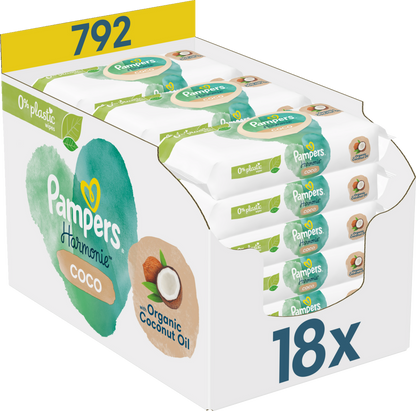 Pampers Harmonie Coco Feuchttücher (18 x 44 STK) Karton