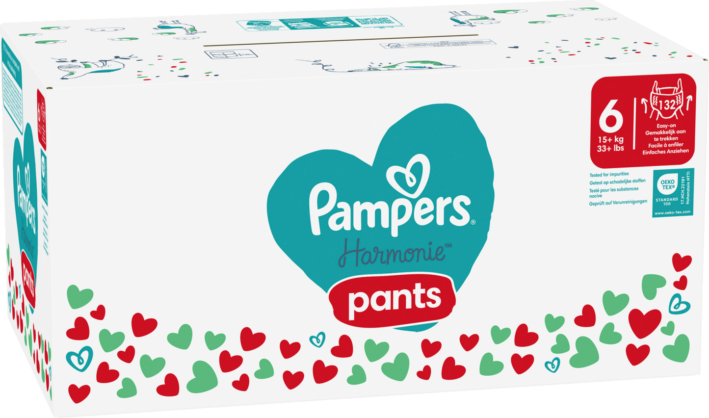 Pampers Harmonie Pants Gr. 6 Extra Large 15+kg (132 STK) Monatsbox