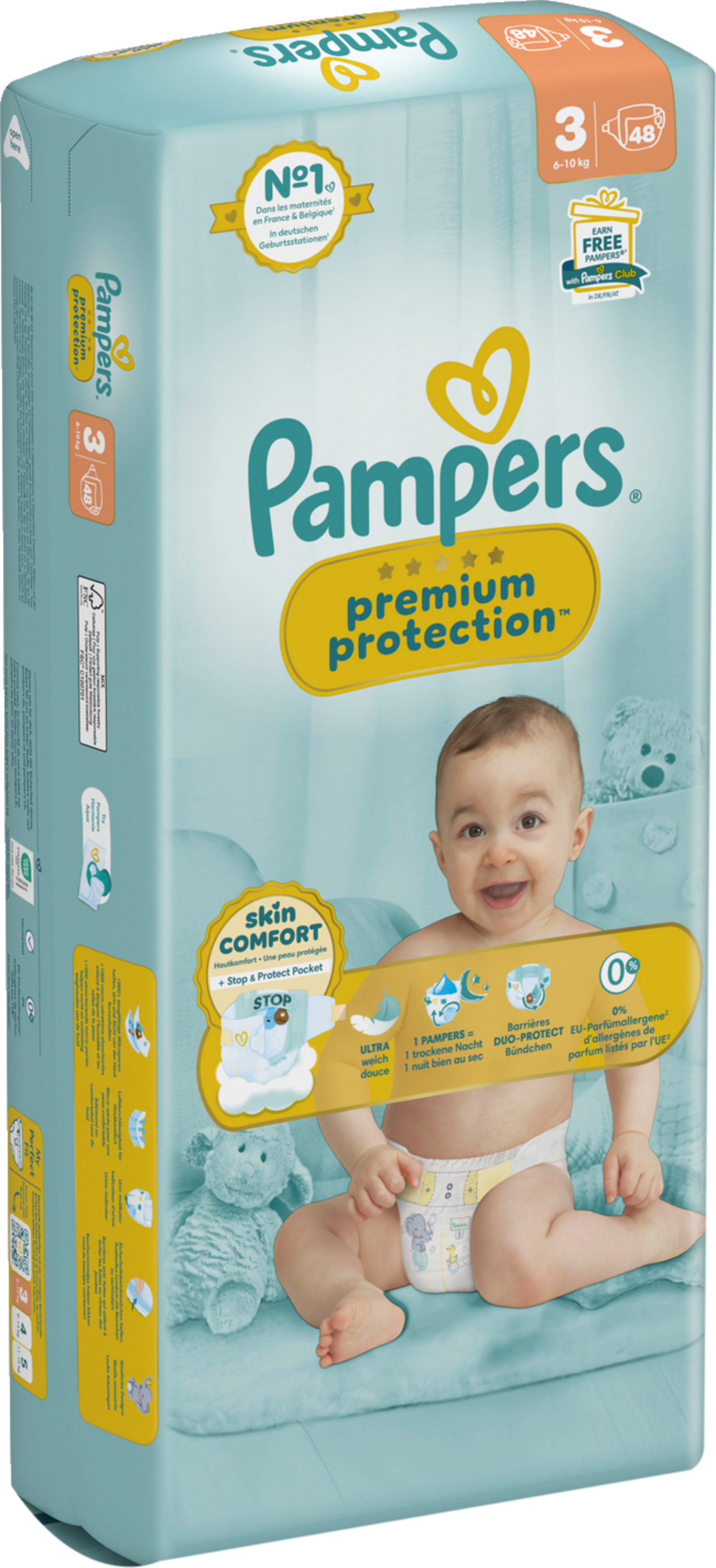 Pampers Premium Protection Gr.3 Midi 6-10kg (48 STK) Sparpack