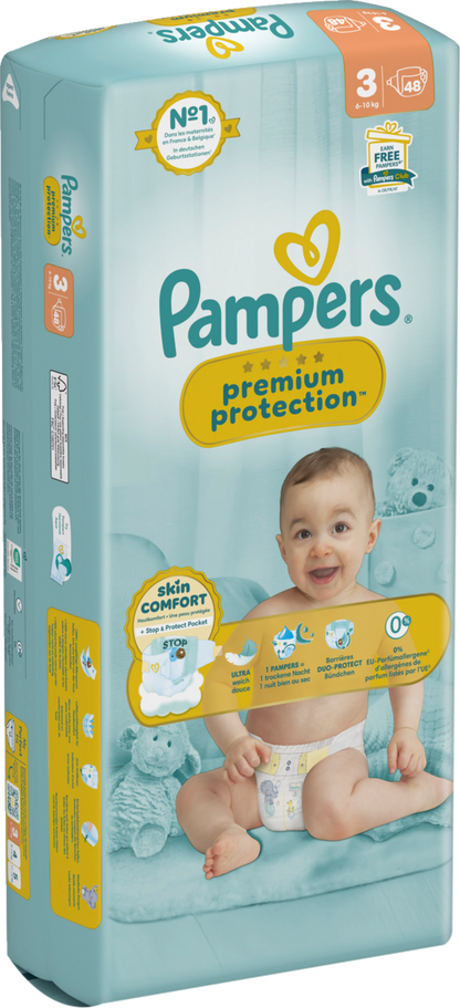 Pampers Premium Protection Gr.3 Midi 6-10kg (48 STK) Sparpack