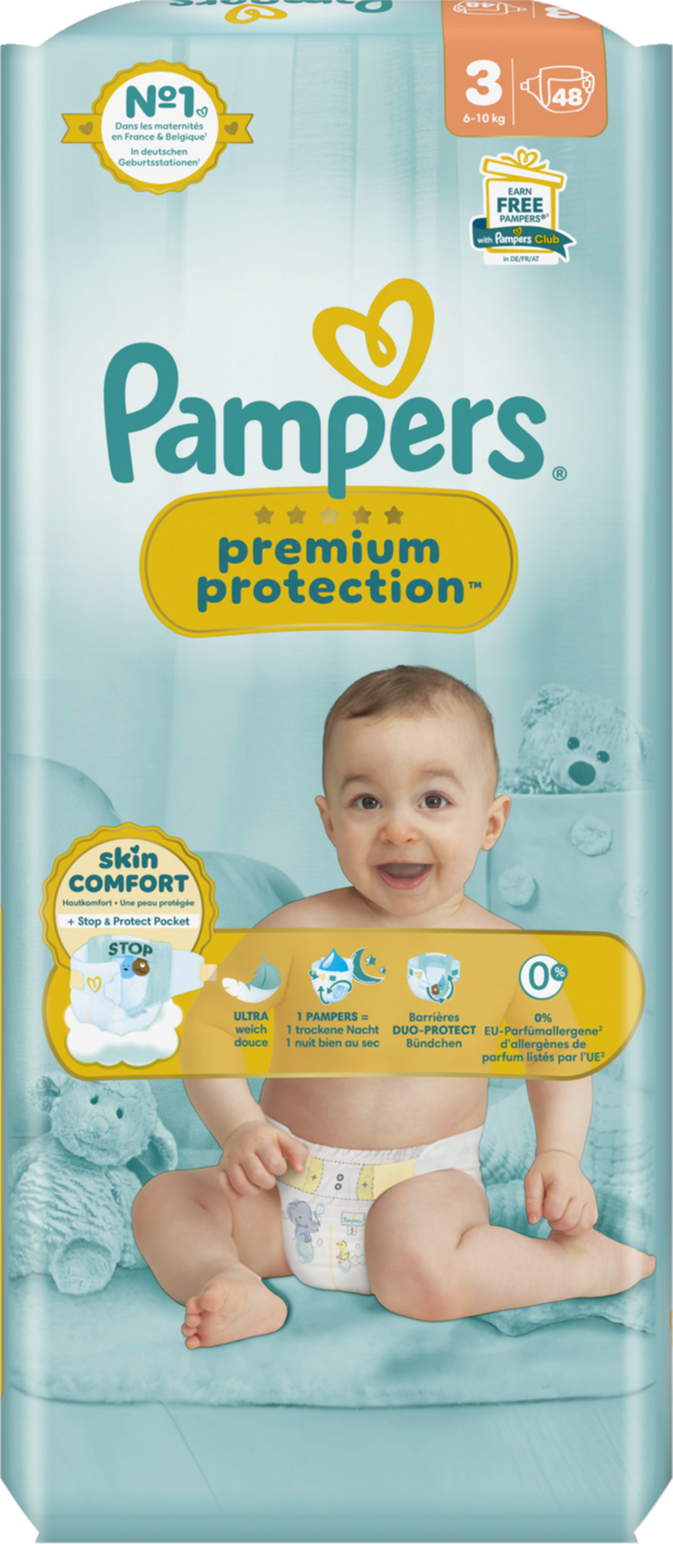 Pampers Premium Protection Gr.3 Midi 6-10kg (48 STK) Sparpack