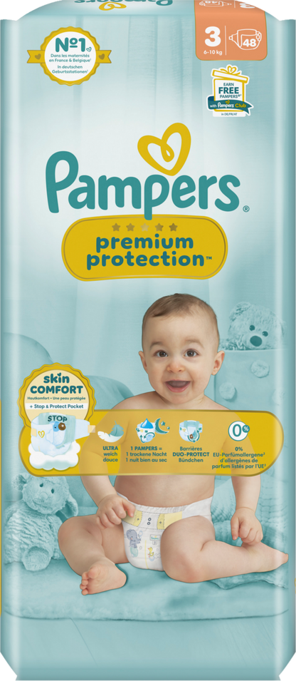 Pampers Premium Protection Gr.3 Midi 6-10kg (48 STK) Sparpack