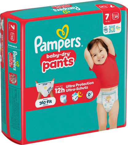 Pampers Baby-Dry PANTS Gr. 7 XXL +15kg (29 STK) Beutel
