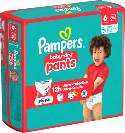 Pampers Baby-Dry PANTS Gr. 6 XL 13-19kg (32 STK) Beutel