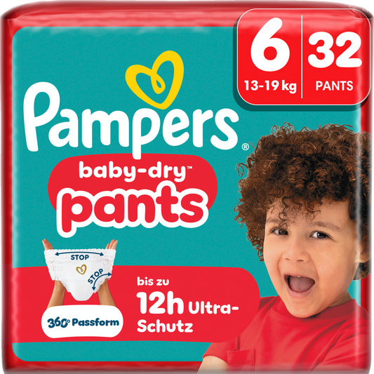 Pampers Baby-Dry PANTS Gr. 6 XL 13-19kg (32 STK) Beutel